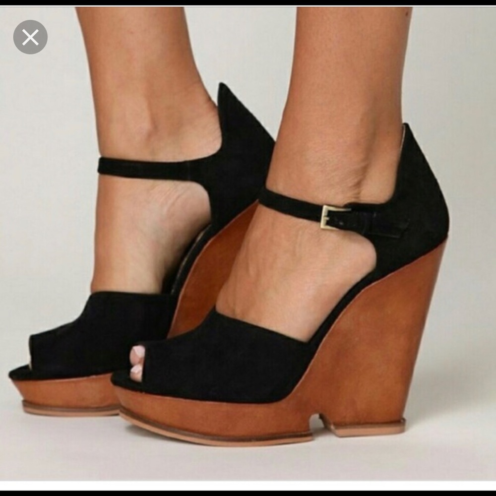 Sam Edelman “Javi” black suede wedge